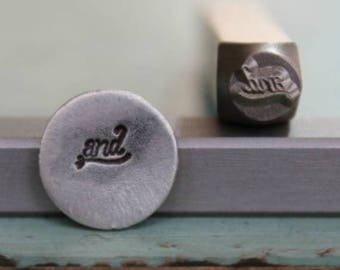 3mm "and" Word DIY Jewelry Making Metal Design Stamp - Stamping Kit, Tools, Press, Machine & Supplies - SGCH-2
