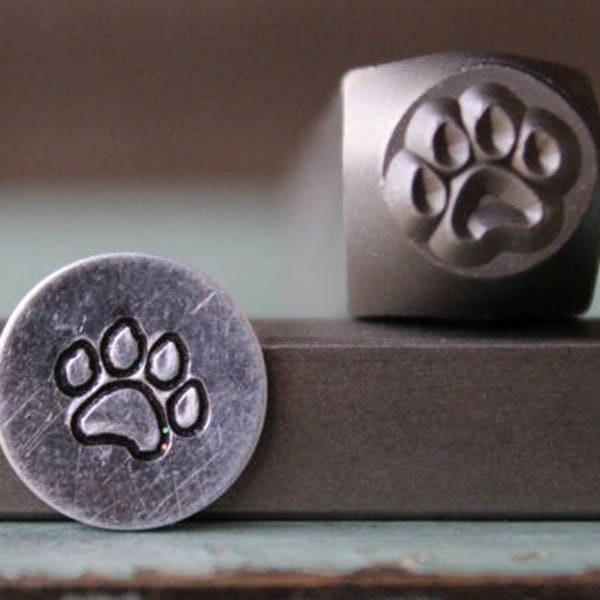 7mm Dog Paw Metal Design Stamp - Supply Guy Stamp - SGCH-120