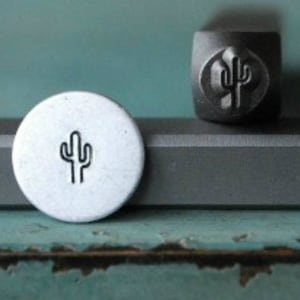 Timbro di design in metallo Cactus Southwest da 5 mm - Timbro ragazzo di rifornimento - SGCH-60