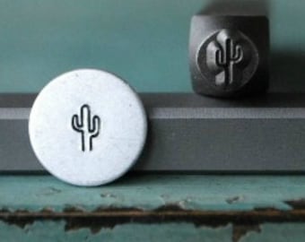 5mm Southwest Cactus Metal Design Stamp - Supply Guy Stamp - SGCH-60