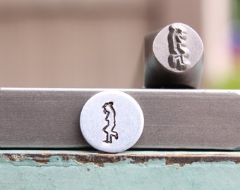 8mm Cowboy Silhouette DIY Jewelry Making Metal Design Stamp - Stamping Kit, Tools, Press, Machine & Supplies - SGCH-517
