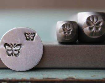 3mm and 5mm Butterfly DIY Jewelry Making Metal Design 2 Stamp Set - Stamping Kit, Tools, Press, Machine & Supplies - SGCH-145146