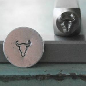 5mm Texas Longhorn Metal Design Stamp - Supply Guy Stamp - SGCH-54