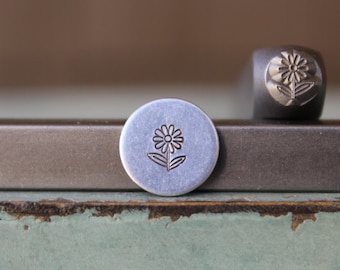 6mm Daisy Flower DIY Jewelry Making Metal Design Stamp - Stamping Kit, Tools, Press, Machine & Supplies - SGCH-432