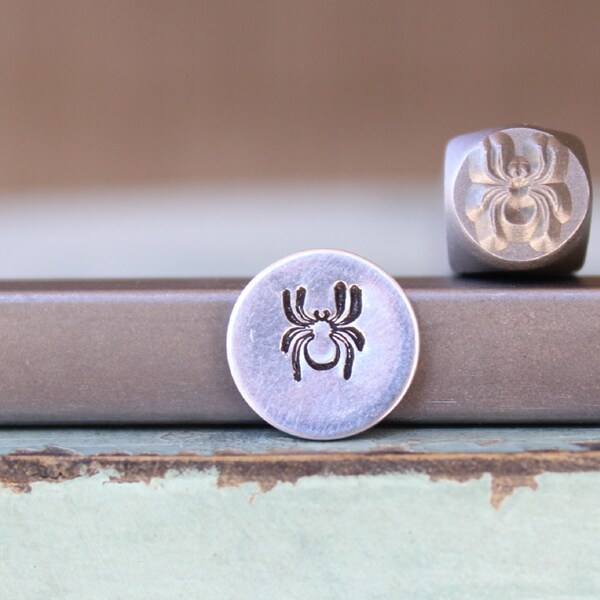 6mm Spider DIY Jewelry Making Metal Design Stamp - Stamping Kit, Tools, Press, Machine & Supplies - SGCH-478