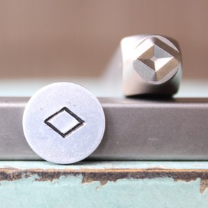 6mm Diamond Metal Design Stamp - Supply Guy Stamp - SGCH-564