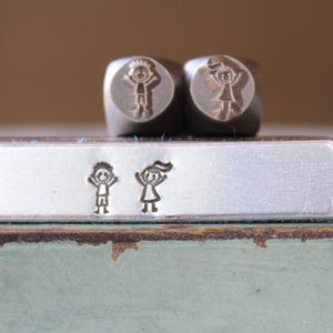 6mm Boy and Girl Metal Design 2 Stamp Set - Supply Guy Stamp - SGCH-583584