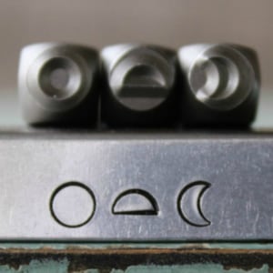 4mm Moon Phase Metal Design 3 Stamp Set - Supply Guy Stamp - SGCH-273274275