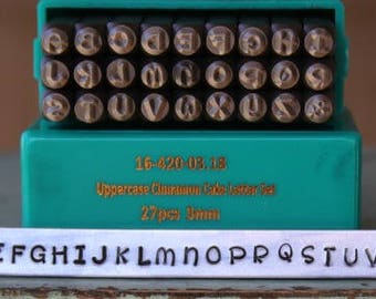 3mm Cinnamon Cake Font Uppercase Metal Stamp Letter Set - Supply Guy Stamp - SGCH-CCU3MM