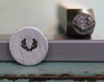 5mm Deer or Elk Antlers DIY Jewelry Making Metal Design Stamp - Stamping Kit, Tools, Press, Machine & Supplies - SGCH-3