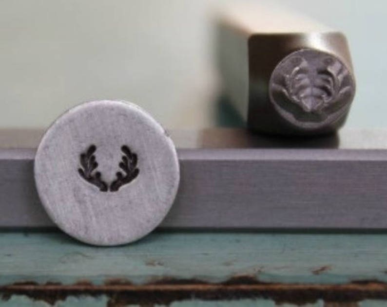 5mm Deer or Elk Antlers Metal Design Stamp Supply Guy Stamp Etsy