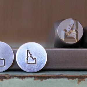 8mm (3/8&quot;) and 6mm (1/4&quot;) Idaho State Metal Design 2 Stamp Set - Supply Guy Stamp - SGCH-ID334