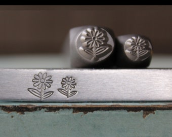 8mm and 6mm Daisy Flower DIY Jewelry Making Metal Design 2 Stamp Set - Stamping Kit, Tools, Press, Machine & Supplies - SGCH-433432