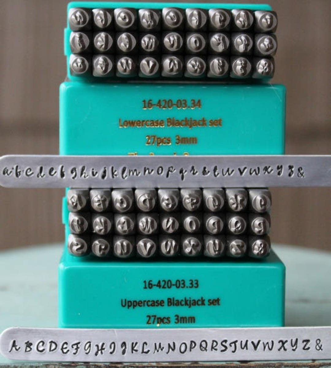 3mm Blackjack Font Combination Metal Stamp Letter Set Supply Guy Stamp