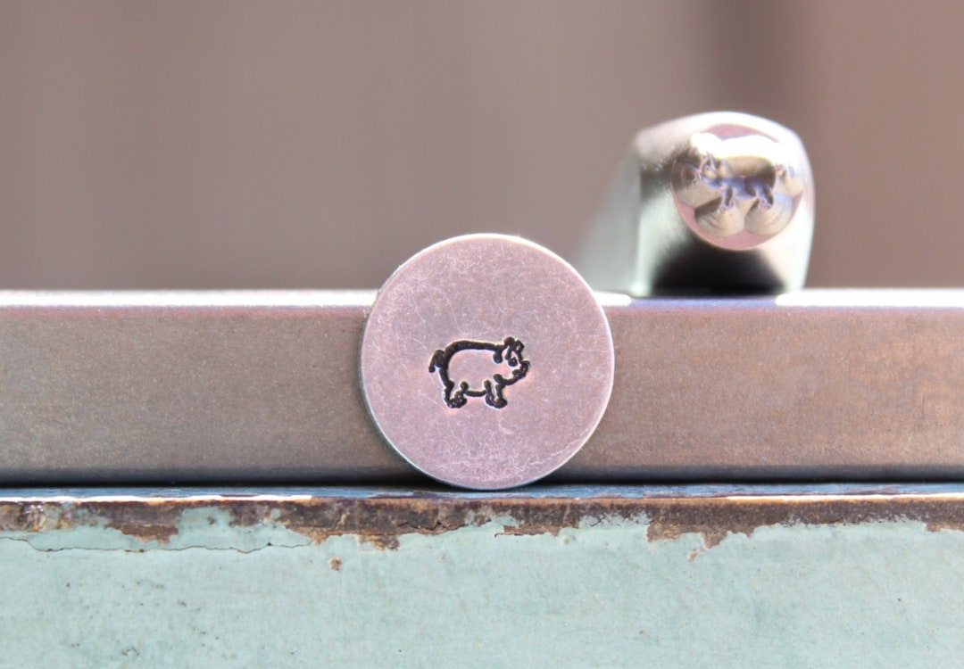 Poinçon Métallique Design 'Cochon' 5mm - Marque SUPPLY GUY, Modèle SGCH-529, Pour Marquage Cuir/métal