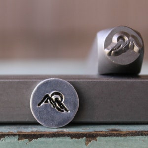 8mm Mountain Scene Metal Design Stamp - Supply Guy Stamp - SGCH-374