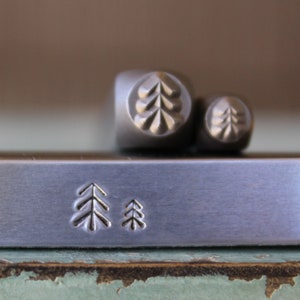 3mm and 5mm Simple Pine Tree Metal Design 2 Stamp Set - Supply Guy Stamp - SGCH-278411