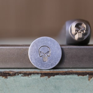6mm Skull Metal Design Stamp - Supply Guy Stamp - SGCH-440