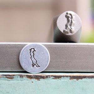 8mm Cowgirl Silhouette Metal Design Stamp - Supply Guy Stamp - SGCH-516