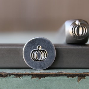 6mm Fall Pumpkin Metal Design Stamp - Supply Guy Stamp - SGCH-394