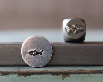 6mm Baby Shark DIY Jewelry Making Metal Design Stamp - Stamping Kit, Tools, Press, Machine & Supplies - SGCH-376