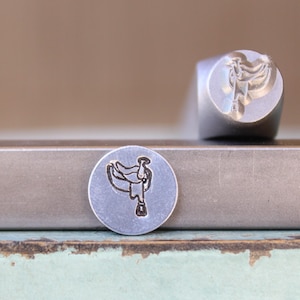 8mm Cowboy Horse Saddle Metal Design Stamp - Supply Guy Stamp - SGCH-481