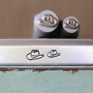 8mm and 6mm Cowboy Hat Metal Design 2 Stamp Set - Supply Guy Stamp - SGCH-482465