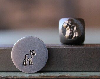 5mm Moose Calf DIY Jewelry Making Metal Design Stamp - Stamping Kit, Tools, Press, Machine & Supplies - SGCH-224