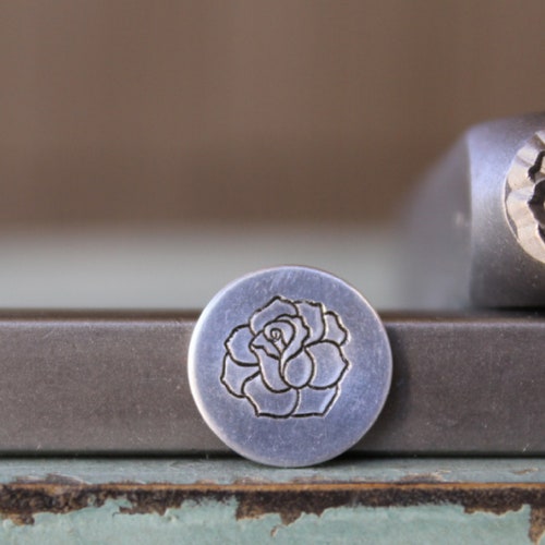 6mm Rose Flower Metal Design Stamp Supply Guy Stamp - Etsy