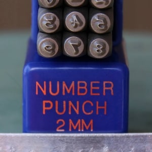 Juego de letras de sello de metal con número de fuente moderno de 2 mm, Sello de tipo de suministro, SGE-3N