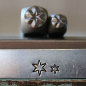 5mm and 3mm Six Point Star Metal Design 2 Stamp Set - Supply Guy Stamp - SGCH-294295