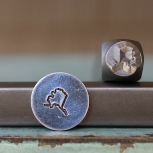 6mm (1/4&quot;)  Alaska State Metal Design Stamp - Supply Guy Stamp - SGCH-324