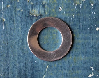 10 Deburred 1 1/4" Washer Stamping Blanks (Choose Your Metal) - Aluminum, Brass, or Nickel Silver - Jewelry Metal Stamping Blanks - SGSOL