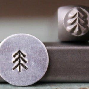 5mm Simple Pine Tree 1 Metal Design Stamp - Supply Guy Stamp - SGCH-278