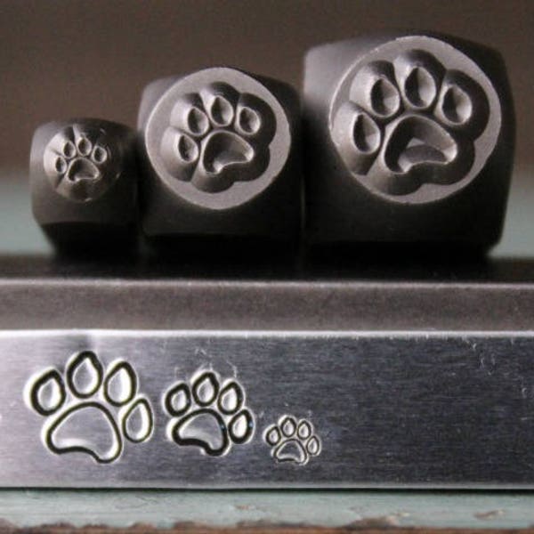 Hundepfote Metall Design 3 Stempel Set (3mm, 5mm und 7mm) - Supply Guy Stempel - SGCH-119120125