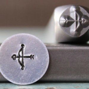 6mm Archery Bow & Arrow Metal Design Stamp - Supply Guy Stamp - SGCH-283