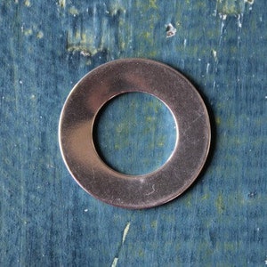 10 Deburred 1&quot; Washer Stamping Blanks (Choose Your Metal) - Brass, or Copper - Jewelry Metal Stamping Blanks - SGSOL