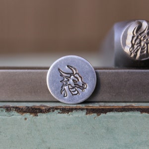 8mm Dragon Head Metal Design Stamp - Supply Guy Stamp - SGCH-444