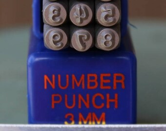 3mm Kristen Font Number Metal Stamp Letter Set - Supply Guy Stamp - SGE-2N