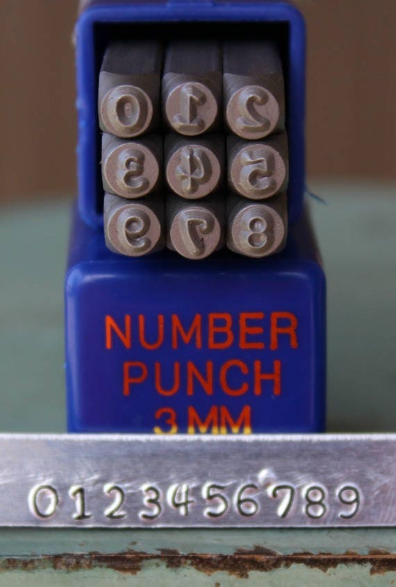 3mm Kristen - Playground Font Metal Number Stamp Set - SGE-2N