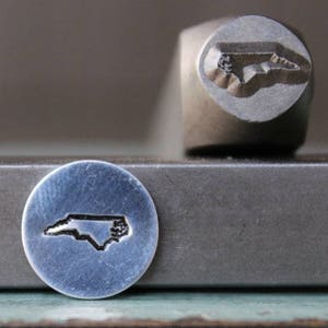 8mm (3/8&quot;)  North Carolina State Metal Design Stamp - Supply Guy Stamp - SGCH-NC