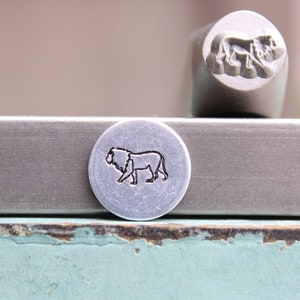 8mm Löwe Metall Design Stempel - Versorgung Guy Stempel - SGCH-542
