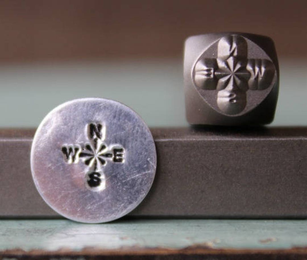 Poinçon Métallique Design Boussole 6 Mm – Timbre à Chaud Pour Marquage Cuir, Bois, Métal, Référence SGCH-127