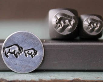 6mm and 4mm Buffalo Metal Design 2 Stamp Set - Supply Guy Stamp - SGCH-186187