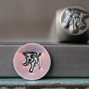 8mm Hündchen Metall Design Stempel - Versorgung Guy Stempel - SGCH-299