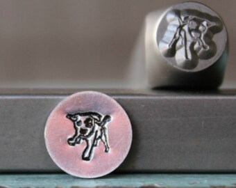 8mm Puppy Dog DIY Jewelry Making Metal Design Stamp - Stamping Kit, Tools, Press, Machine & Supplies - SGCH-299