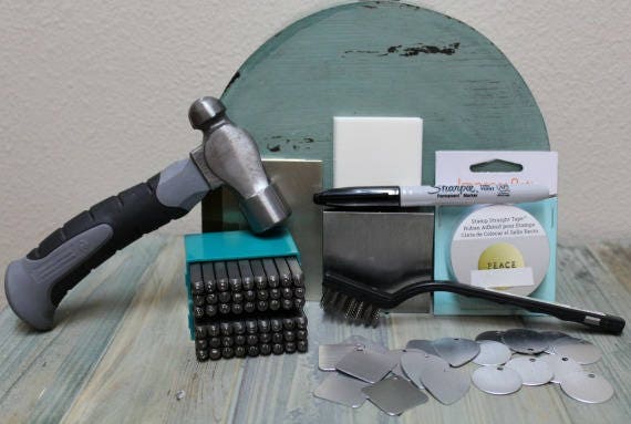 Beginner Metal Stamping Kit Metal Stamp Jewelry Kit Metal Stamping Mdkit1 