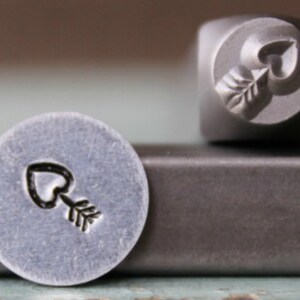 6mm Heart Arrow Metal Design Stamp - Supply Guy Stamp - SGCH-282