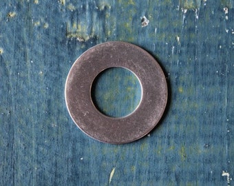 10 Deburred 1 1/8" Washer Stamping Blanks (Choose Your Metal) - Aluminum, Brass, or Nickel Silver - Jewelry Metal Stamping Blanks - SGSOL