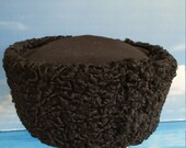 High quality Russian Cossack Black Astrakhan Genuine Sheepskin Kubanka Hat Black top cossack kubanka Cossack hat Custom Black Kubanka hat